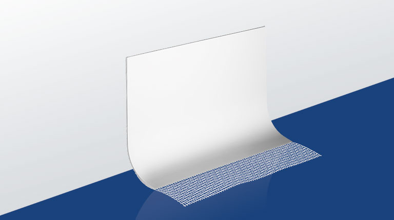 Produktabbildung: Hohlkehlprofil mit Glasgittergewebe